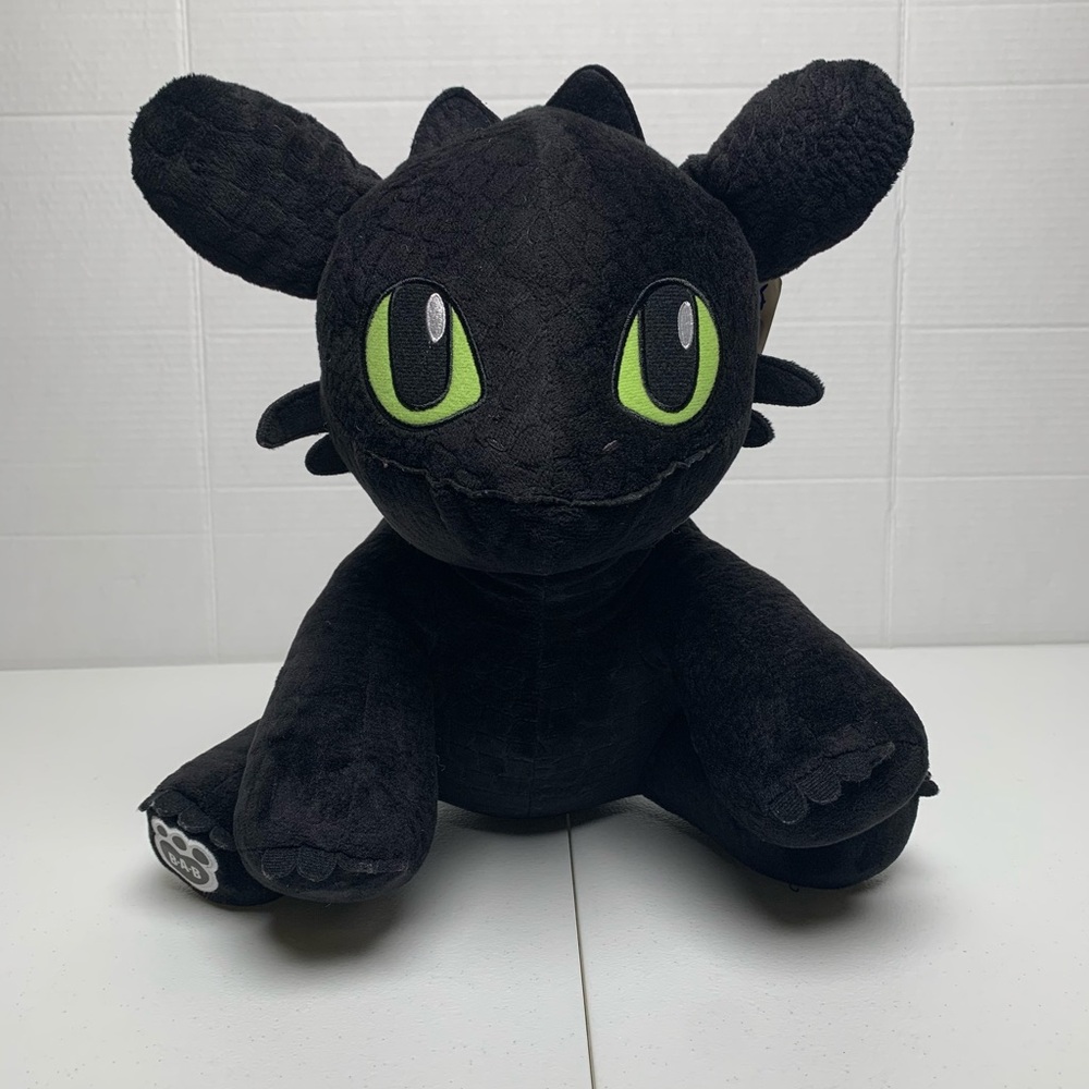 Toothless Build-A-Bear Black How to Train Your Dragon 16” Plush Wings Yankees